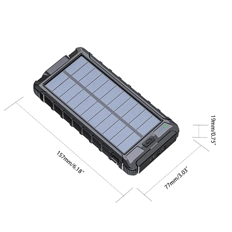 Solar Boost 20000mAh Portable Fast-Charging Power Bank