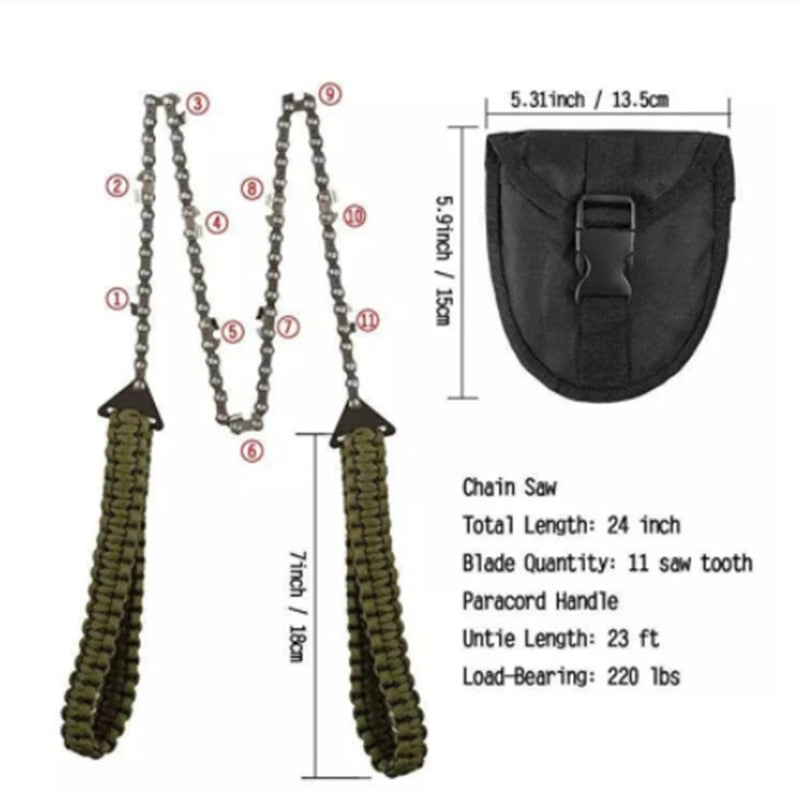 SurvivalCut Portable Rope Chain Saw: Outdoor Survival Tool
