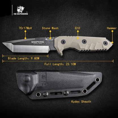 HX OUTDOORS Snipers Tactical Fixed Blade Knife: Precision Meets Power